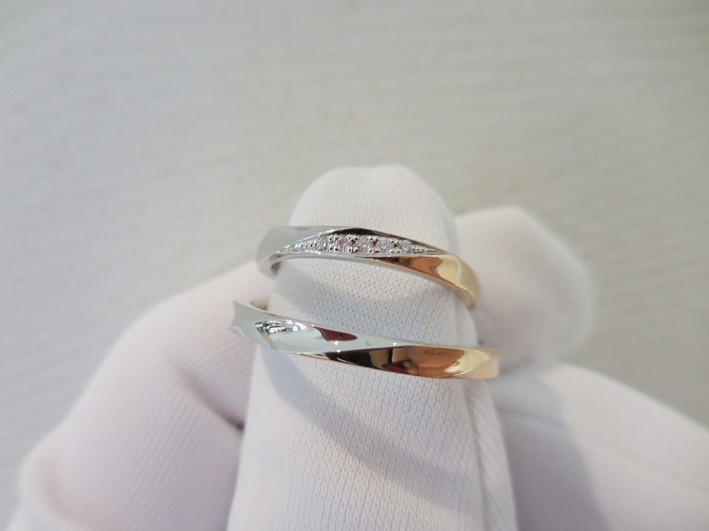 注目の CN-634 結婚指輪 マリッジリング nocur ノクル Pt900 K18PG プラチナ ピンクゴールド ダイヤモンド  materialworldblog.com